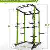 Naysaye Exercise Trainers Power Cage Adjustable with Pullup and Squat Rack 1000LBS Capacity for Home Gym and Living Room, Black and Green, 55"*43"*86" - 3 of 4