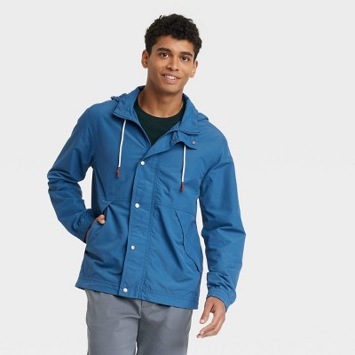 Men's Big & Tall Ripstop Rain Jacket - Goodfellow & Co™ Blue 2xlt : Target