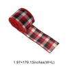 Unique Bargains Gift Wrap Ribbons Plaid Faux Linen 179.13"x1.97" 1 Pc - 3 of 4