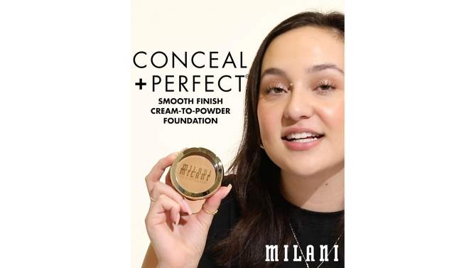 Milani Conceal + Perfect 2-in-1 Cream to Powder Smooth Finish Makeup - 0.28oz, 2 of 5, play video