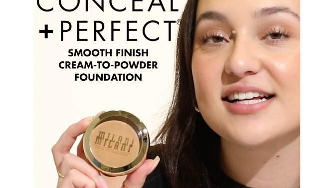 Milani Conceal + Perfect 2-in-1 Cream to Powder Smooth Finish Makeup - 0.28oz, 2 of 6, play video