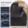 103" Corduroy Upholstered Modular L-Shape Sectional Sofa with Right-Facing Chaise, No-Assembly Couch - 4 of 4