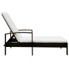 vidaXL Sun Lounger with Cushion Poly Rattan Brown - 3 of 4