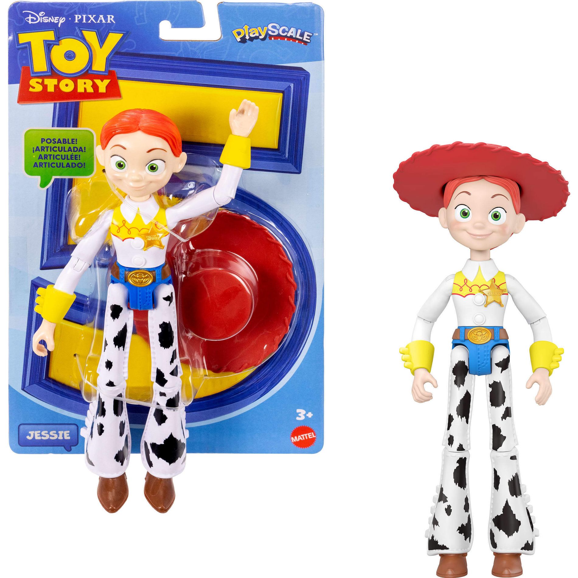Disney and Pixar Toy Story Jessie Action Figure 8.8" Tall Cowgirl, 12 Posable Joints, Playscale