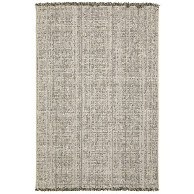 Oriental Weavers Gillian 4928H Beige/ Black Indoor/Outdoor Area Rug - 6'7" x 9'2"