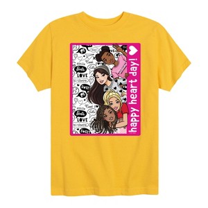 Boys' - Barbie - Happy Heart Day Short Sleeve Graphic T-Shirt - 1 of 4