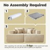 XIZZI 80" 3-Piece Plush L-Shaped Sectional Sofa with Left/Right Chaise & Ottoman, No Assenbly Required Modern Modular Sofa Bed in Beige/Gray/Black - 3 of 4