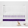 Bacati - MixNMatch Purple frills on bottom Crib/Toddler ruffles/skirt - 4 of 4