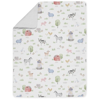 Gray Farm Animals 5-Piece Microfiber Toddler Bedding Set