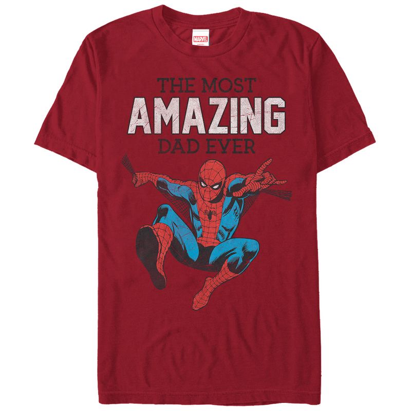 Men's Marvel Spider-Man Amazing Dad T-Shirt, 1 of 6