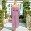 Anna-Kaci Women's Casual Boho Off Shoulder Gone With The Wind Dress - 3 of 4