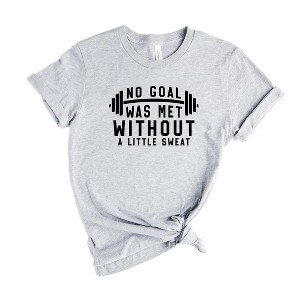 Simply Sage Market Women's Goal Met Sweat Short Sleeve Graphic Tee - 1 of 3
