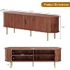 COUCHETA 70‘’ Modern TV Stand with Sliding Doors & Storage, Walnut Finish Media Console for TVs Up to 80 - 2 of 4