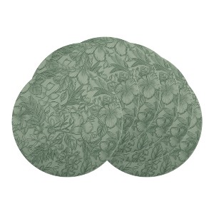 REGALWOVEN Placemats Set of 6 Leather Round Placemats for Kitchen Dining Table Decor Table Placemats Wipeable Table Mat - 1 of 4