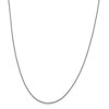 Black Bow Jewelry 1mm 14k White Gold Solid Square Wheat Chain Necklace - 3 of 4