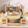 Kinder King 3-in-1 Kids Table & 2 Chairs Set with Storage, Removable Top & Blackboard, for Art, Crafts, Reading, Play - 2 of 4