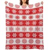 DSANE Red Christmas Christmas Throw Blanket Soft Fleece Christmas Blanket Cozy Flannel Throw for Couch Bed - 2 of 4