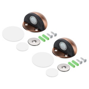 Unique Bargains Stainless Steel Magnetic Door Stops with Self Adhesive and Screws - 1 of 4