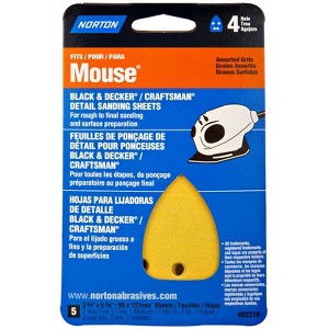 Norton MultiSand 5-3/8 in. L X 3-3/4 in. W Aluminum Oxide Mouse Sandpaper 5 pk - 1 of 1