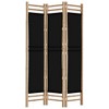 vidaXL Folding 3-Panel Room Divider 47.2" Bamboo and Canvas - 2 of 4