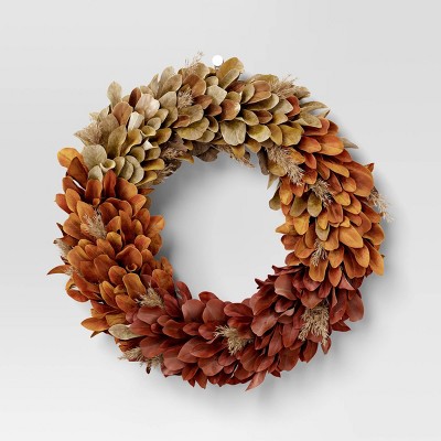 Fall Leaf Preserved Wreath - Threshold™