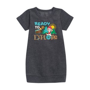 Girls' - Paw Patrol - Ready To Explore Graphic Short Sleeve Fleece Dress - 1 of 4