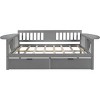 Streamdale Full size Daybed with Two Drawers, Wood Slat Support, Gray - 3 of 4