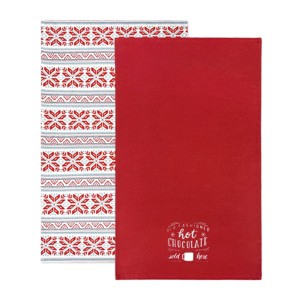 2pk Dishtowels Hot Cocoa and Fair Isle - Bullseye's Playground™ - 1 of 4