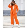 Women Two Piece Casual Outfits Y2K Loungewear Pleated Wide Leg Pants Long Sleeve Button Down Shirt Streetwear Set - 4 of 4