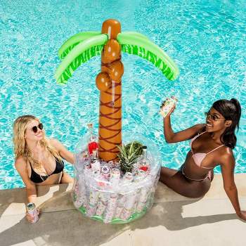 Syncfun 60" Inflatable Palm Tree Cooler, Beach Theme Party Decor, Pool Party Decorations, Themed Party Decoration Summer Outdoor Drink Cooler