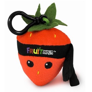 PowerHouse Toys LLC Fruit Ninja 2.5" Mini Plush Backback Clip: Strawberry - 1 of 1