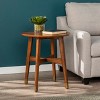 Rhoda Round Midcentury Modern End Table - CK2622 - Brown - SEI - 2 of 4