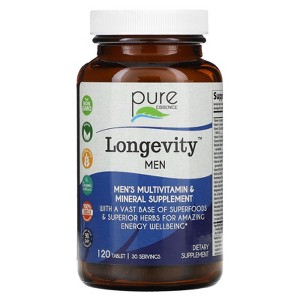 Pure Essence Longevity Men, Mens Multivitamin & Mineral Supplement, 120 Tablet - 1 of 4