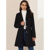 INSPIRE CHIC Women's Single Breasted Notched Lapel Long Winter Coats - 3 of 4