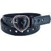 CTM Girls Love Heart Punched Hole Belt - 3 of 4
