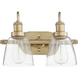 Quorum Lighting 2 - Light Vanity in  Aged Brass - 1 of 1