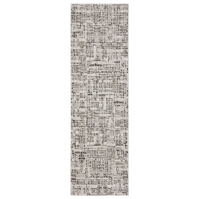 Nirvan Industrial Abstract Indoor Area Rug Gray/ivory - Captiv8e