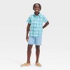 Boys' Short Sleeve Plaid Poplin Button-Down Shirt - Cat & Jack™ - 3 of 3