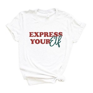 Simply Sage Market Women's Express Your Elf Short Sleeve Graphic Tee - 1 of 4
