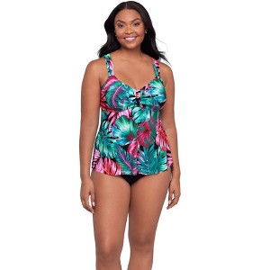 Trimshaper Women's Lily Tankini Swimsuit Top - 1 of 3
