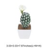 Unique Bargains Artificial Plants Flowering Cactus in Pot Plastic 3.03"x3.03"x7.87" 1 Pcs - 3 of 4