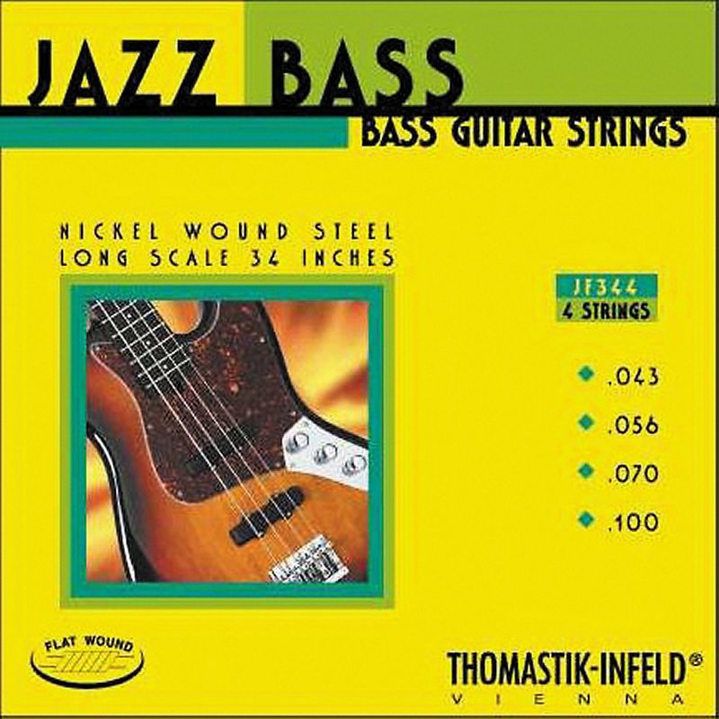 Thomastik JF344 Flatwound Long Scale 4-String Jazz Bass Strings, 1 of 2