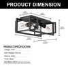 DORESshop 11.41 in. 4-Light Industrial Caged Flush Mount , Metal Black Square Ceiling Light Fixtures for Kitchen Island - 4 of 4