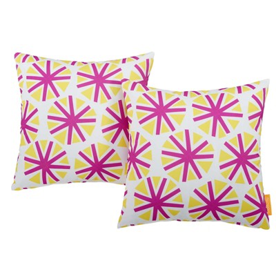 Modway Two Piece Outdoor Patio Pillow Set Starburst
