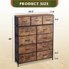 11-Drawer Tall Fabric Dresser Storage Tower with Steel Frame and Wood Top, Chest of Drawers Organizer Unit for Bedroom, Closet, Hallway - 3 of 4