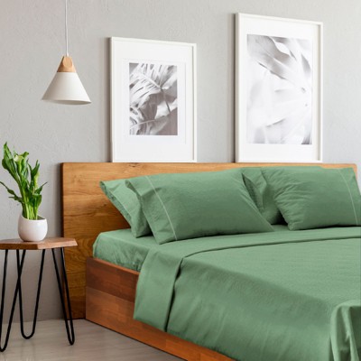 LuxClub Tree Moss Green King Microfiber Cooling Sheet Set