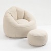 CAVINAS Lazy Sofa Bean Bag Chair Couch with Comfort Lounger High Back, Upholstered Footrest for Living Room - 2 of 4