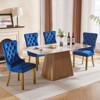 NicBex Set of 2 Modern Velvet High-End Tufted Dining Chairs with Gold Wooden Legs,Armless Upholstered Accent Chairs for Dining Room,Kitchen - 3 of 4