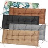 NewHome "Waterproof Bench Seat Cushion for Indoor/Outdoor Furniture, Non-Slip with Ties, 51.18x19.68in" Gray 10cm thick - 4 of 4