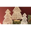 Kalalou Set of Three Macrame Christmas Trees on Wood Bases – Rustic Holiday Decor - 4 of 4
